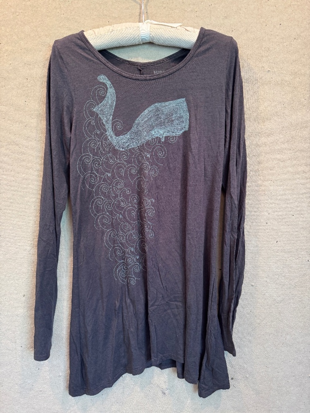 Supermaggie long sleeved mini t-shirt dress WHALE DESIGN